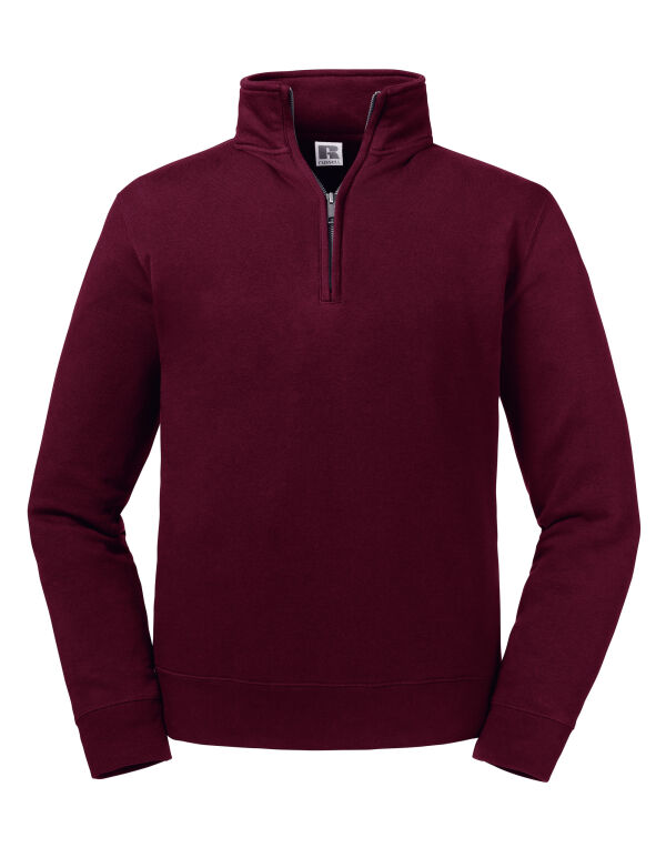 R270M Russell Authentic 1/4 Zip Sweat Burgundy