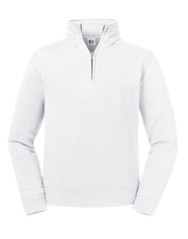 R270M Russell Authentic 1/4 Zip Sweat White