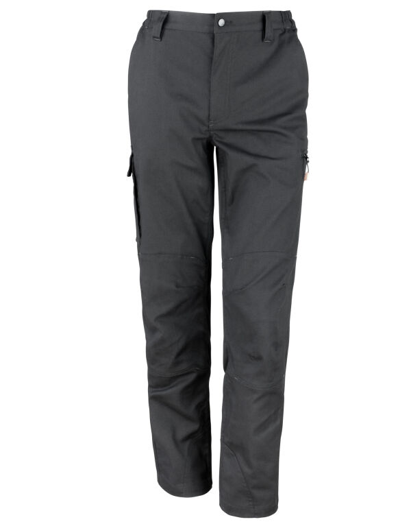 R303XL WORK-GUARD by Result Sabre Stretch Trousers (Long) Black