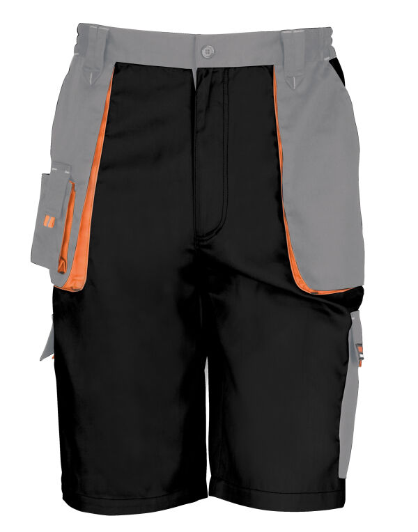 R319X WORK-GUARD by Result Lite Shorts Black/Grey/Orange
