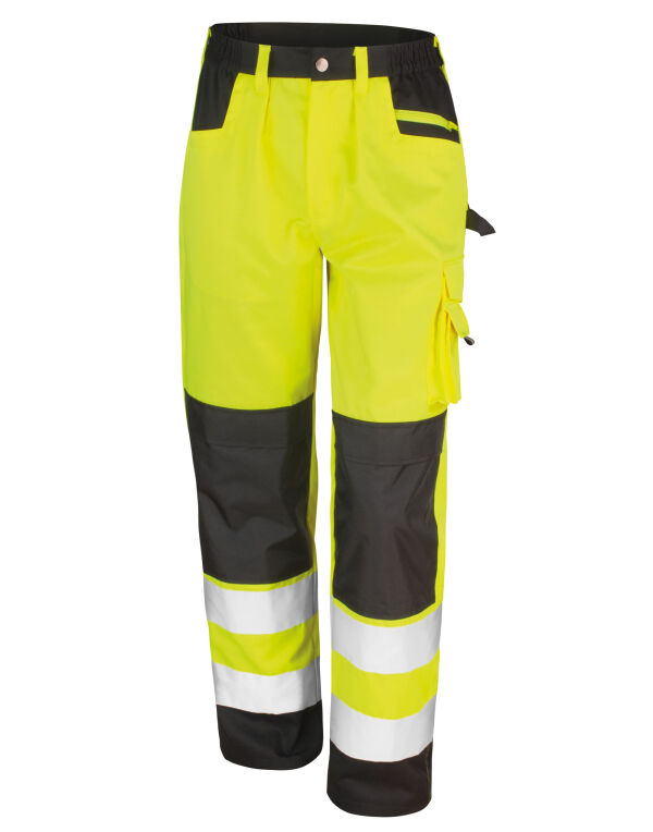 R327X Result Safeguard Safety Cargo Trousers Hi-Vis Yellow
