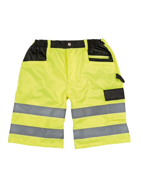 R328X Result Safeguard Safety Cargo Shorts Fluro Yellow