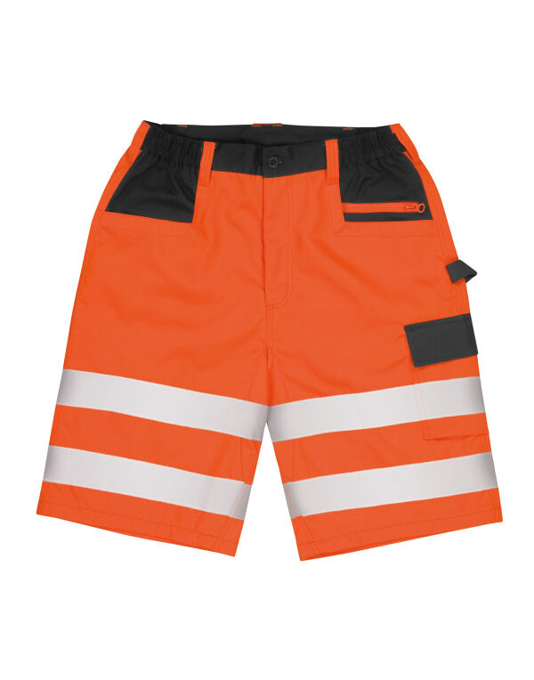 R328X Fluorescent Orange Safety Cargo Shorts