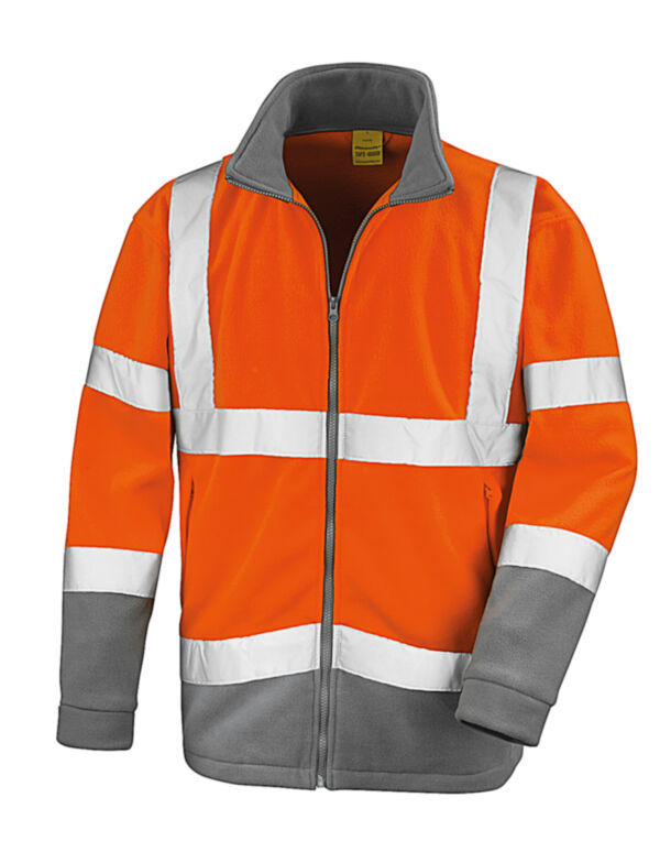 R329X Fluorescent Orange Safety Microfleece