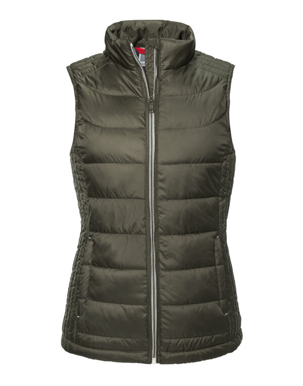 R441F Russell Ladies’ Nano Bodywarmer Dark Olive