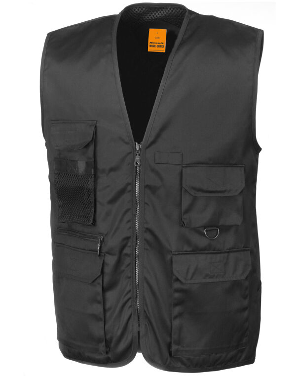 R45X WORK-GUARD by Result Safari Waistcoat Black