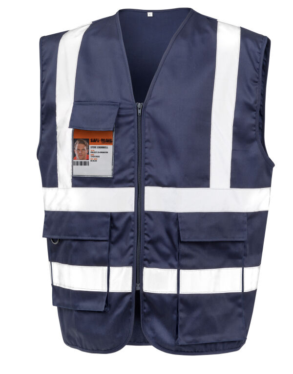 R477X WORK-GUARD by Result Heavy Duty Polycotton Security Vest Navy