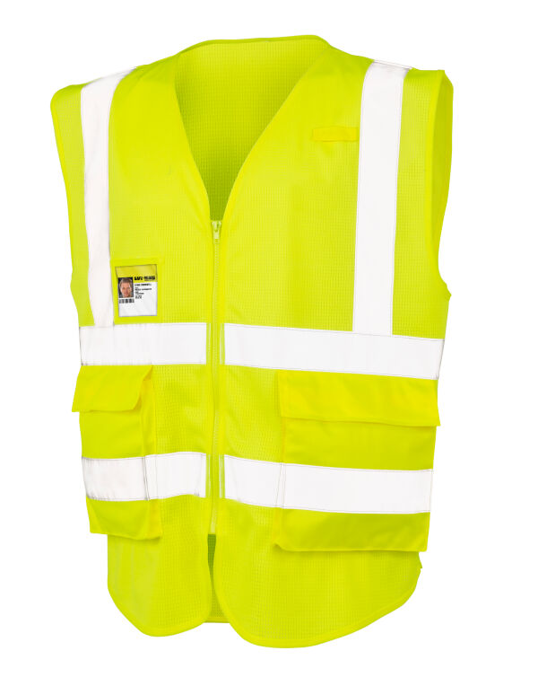 R479X Result Safeguard Executive Cool Mesh Safety Vest Fluoresent Yellow