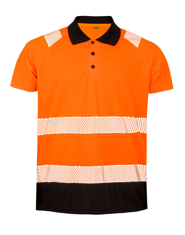 R501X Fluoresent Orange Recycled Safety Polo Shirt