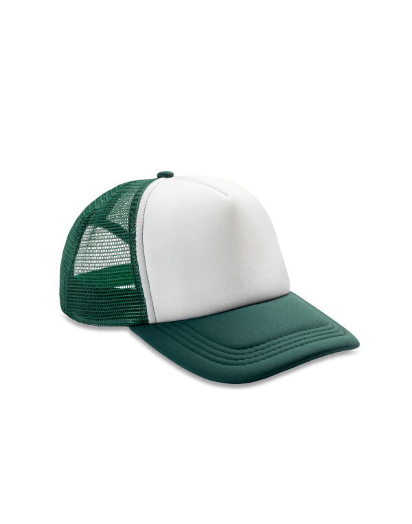 RC089X Result Headwear Detroit 1/2 Mesh Truckers Cap Bottle Green/ White