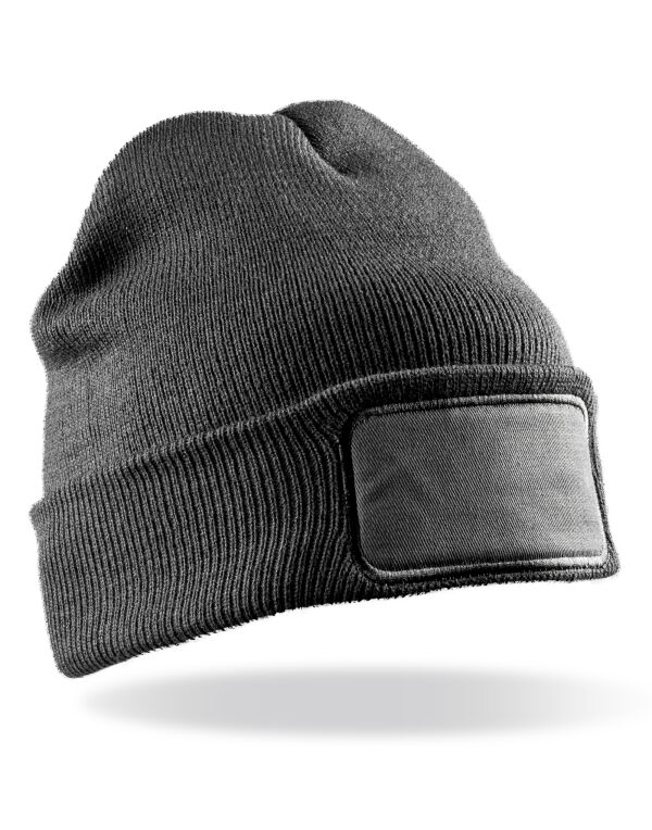 RC027X Result Winter Essentials Double Knit Printers Beanie Grey