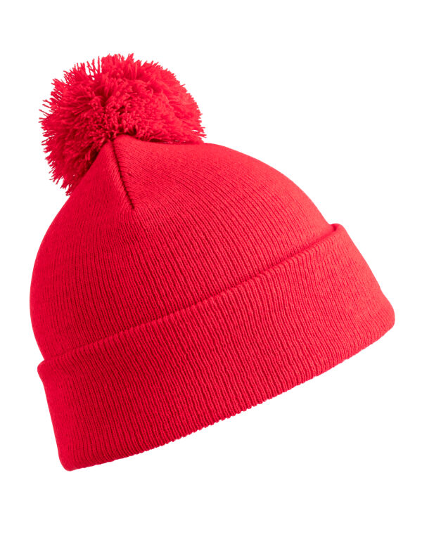 RC028X Result Winter Essentials Pom Pom Beanie Red RC028X Result Winter Essentials Pom Pom Beanie Red