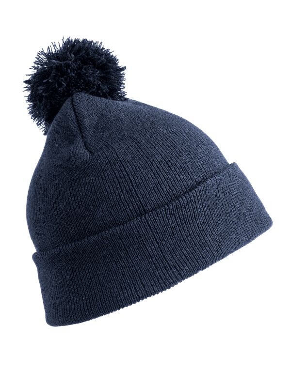 RC028X Result Winter Essentials Pom Pom Beanie Navy RC028X Result Winter Essentials Pom Pom Beanie Navy