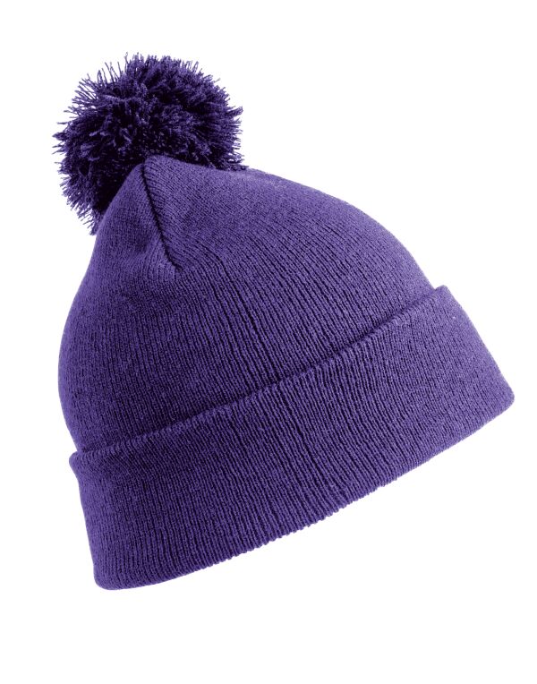 RC028X Result Winter Essentials Pom Pom Beanie Purple
