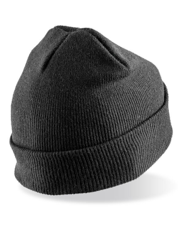 RC034X Black Double Knit Thinsulate™ Printers Beanie RC034X Black Double Knit Thinsulate™ Printers Beanie