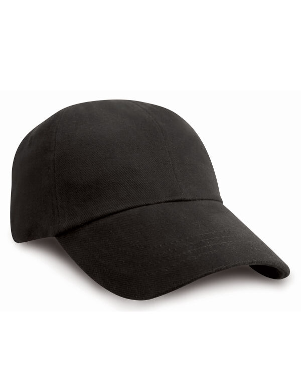 RC24 Result Headwear Low Profile Brushed Cotton Cap Black RC24 Result Headwear Low Profile Brushed Cotton Cap Black
