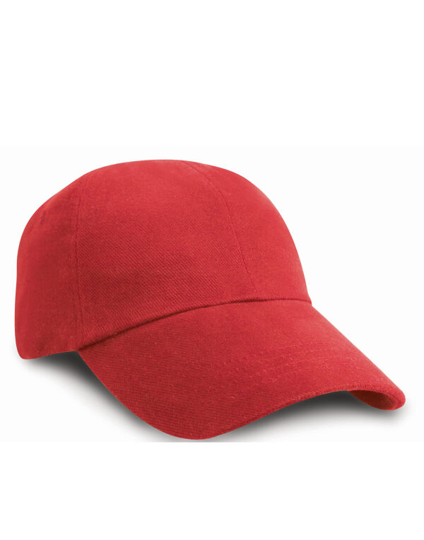 RC24 Result Headwear Low Profile Brushed Cotton Cap Red