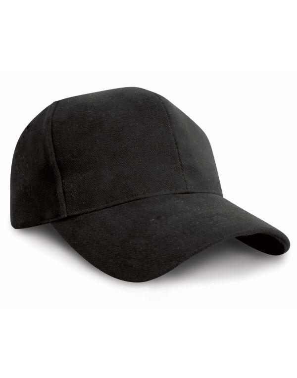 RC25 Result Headwear Pro-Style Brushed Cotton Cap Black
