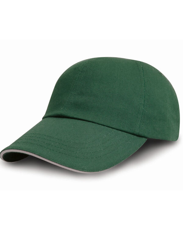 RC50 Result Headwear Brushed Cotton Printers/Embroiderers Cap Forest/Putty
