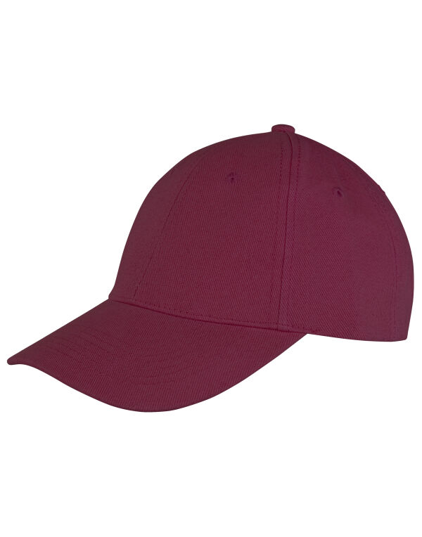 RC81X Result Core Memphis 6 Panel Brushed Cotton Cap Burgundy