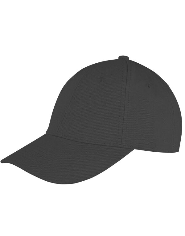 RC81X Result Core Memphis 6 Panel Brushed Cotton Cap Black