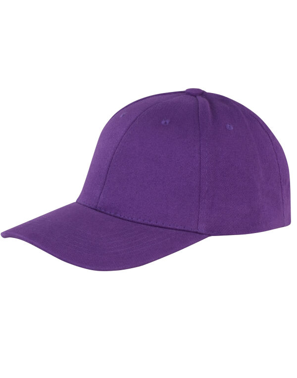 RC81X Result Core Memphis 6 Panel Brushed Cotton Cap Purple