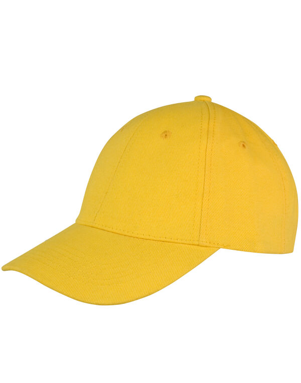 RC81X Result Core Memphis 6 Panel Brushed Cotton Cap Yellow