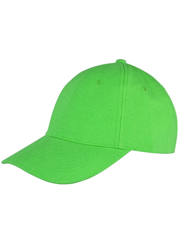 RC81X Result Core Memphis 6 Panel Brushed Cotton Cap Lime