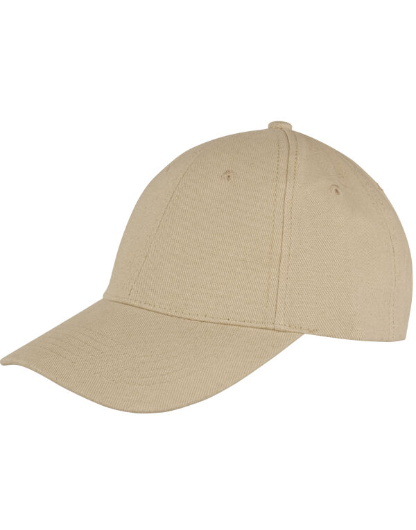 RC81X Result Core Memphis 6 Panel Brushed Cotton Cap Khaki