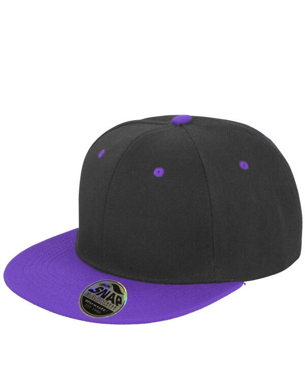 RC82X Result Core Bronx Original Flat Peak Snap Back Cap Black/Purple RC82X Result Core Bronx Original Flat Peak Snap Back Cap Black/Purple
