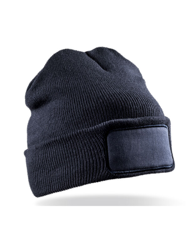 RC927X Result Recycled Recycled Double Knit Printers Beanie Navy RC927X Result Recycled Recycled Double Knit Printers Beanie Navy