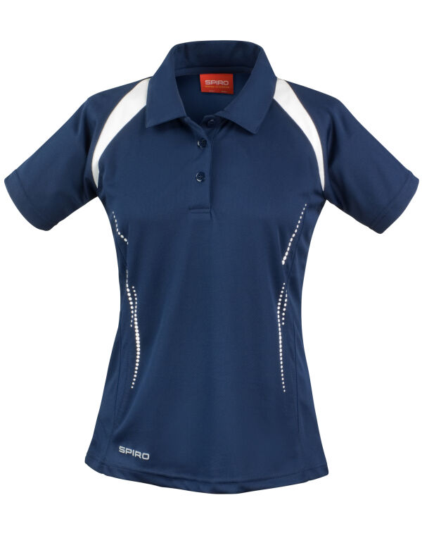 S177F Spiro Ladies’ Team Spirit Polo Shirt Navy/White