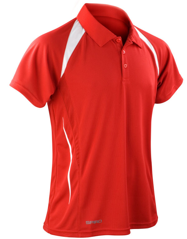 S177M Spiro Men’s Team Spirit Polo Shirt Red/White