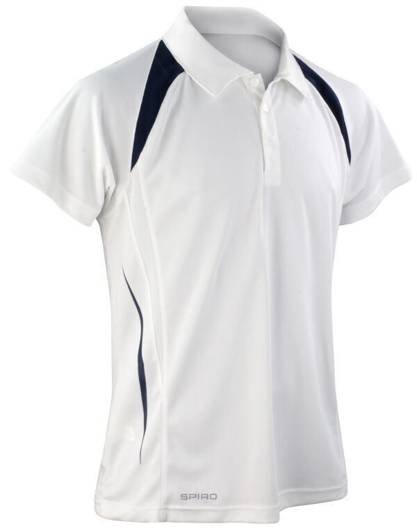S177M Spiro Men’s Team Spirit Polo Shirt White/Navy