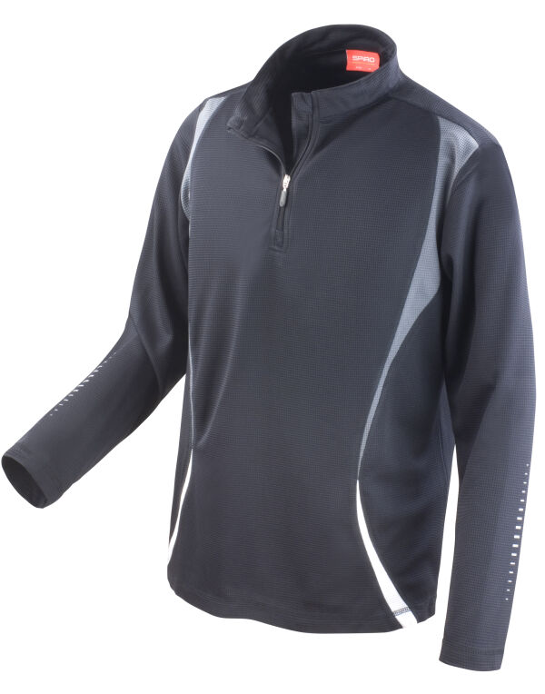 S178X Spiro Unisex Trial Training Top Black/Grey/White