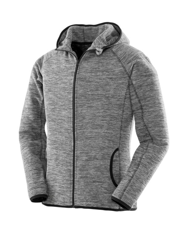 S245F SPIRO FITNESS Women’s Microfleece Hoodie Grey/Black