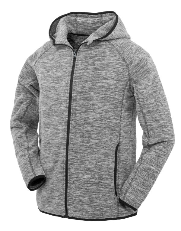 S245M SPIRO FITNESS Men’s Microfleece Hoodie Grey/Black