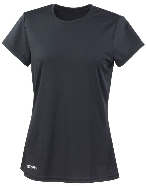 S253F Spiro Ladies’ Quick Dry S/Sleeve T Black