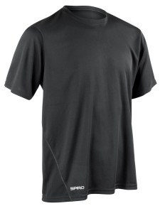 S253M Spiro Men’s Quick Dry Short Sleeve T-Shirt Black