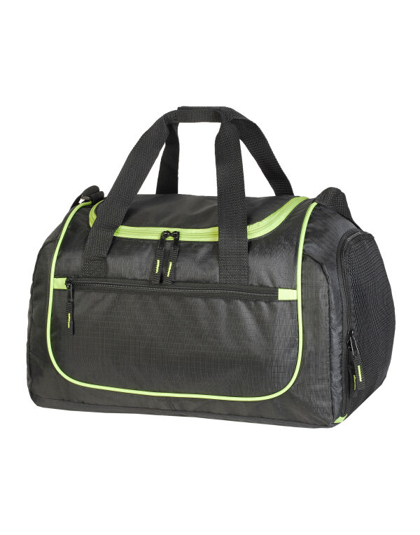 SH1578 Shugon Piraeus Holdall Black/Lime Green