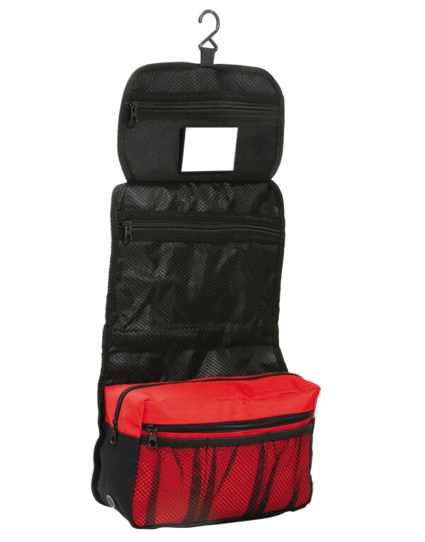 SH4476 Red/Black Bristol Folding Travel Toiletry Bag SH4476 Red/Black Bristol Folding Travel Toiletry Bag