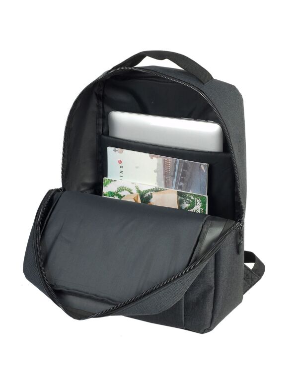 SH5801 Black Melange Sembach Basic Laptop Backpack
