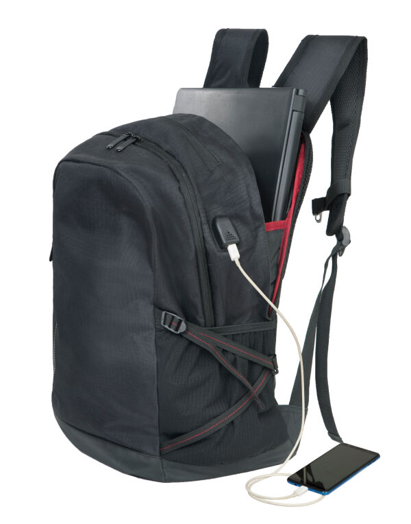 SH5816 Black/Black Leipzig Laptop Backpack