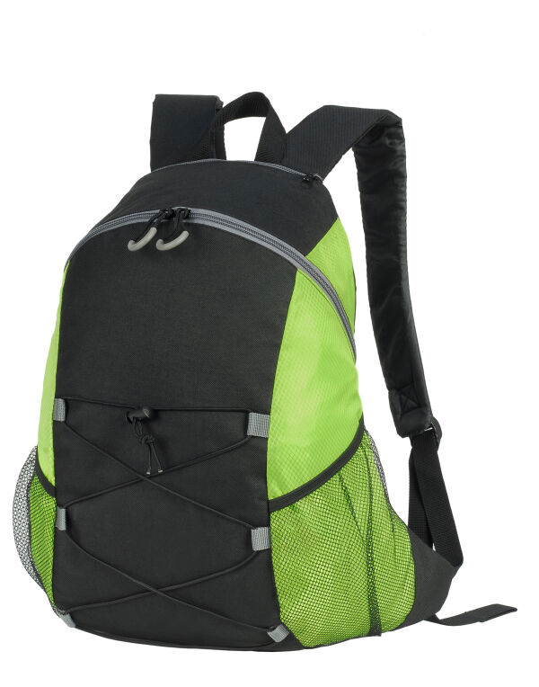SH7237 Black/Lime Green Chester Backpack
