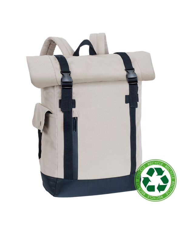 SH7244 Sand/Black Budapest Sack Laptop Backpack