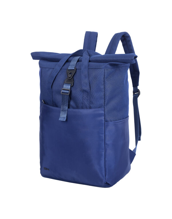 SH7255 Navy Ruby Roll-Top Laptop Backpack