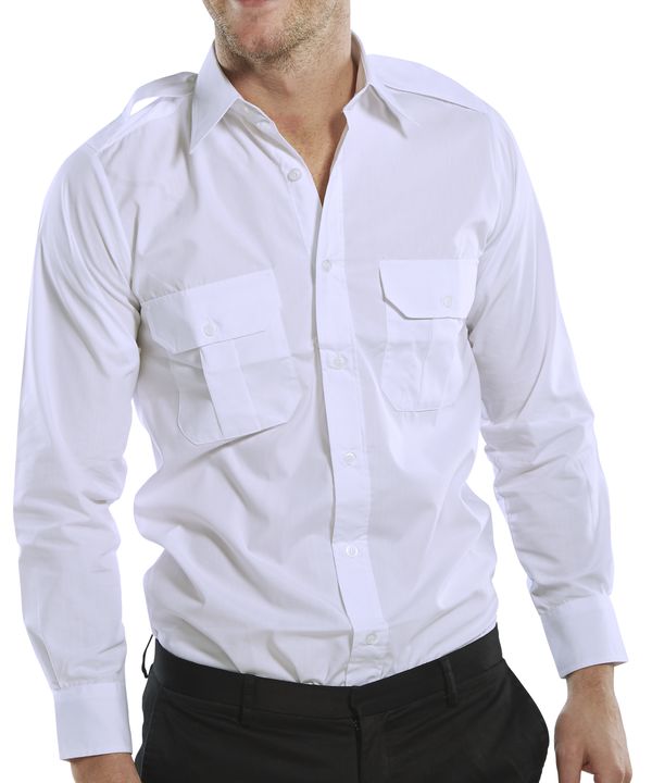 Beeswift Pilot Shirt Long Sleeve White