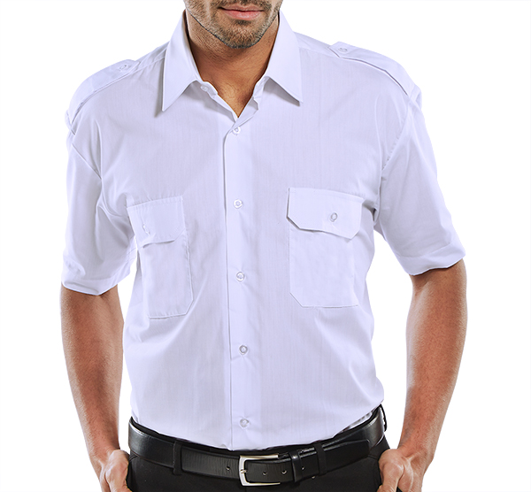 Beeswift Pilot Shirt Short Sleeve White