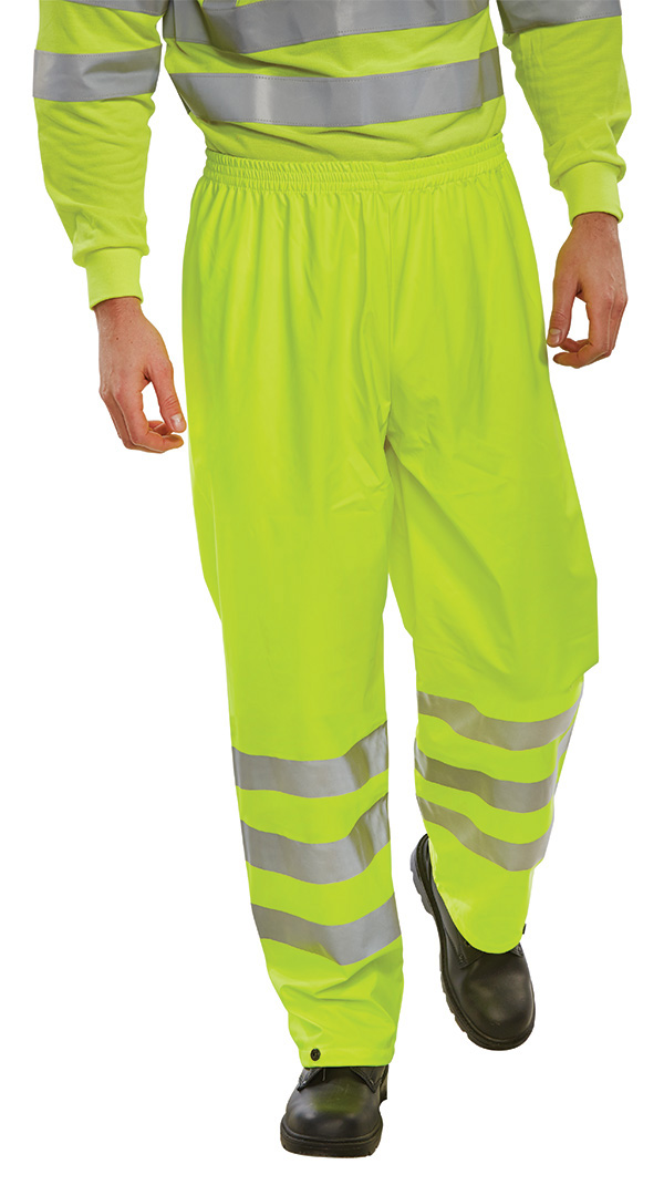 Beeswift Hi-Vis Pu Overtrousers Saturn Yellow Beeswift Hi-Vis Pu Overtrousers Saturn Yellow