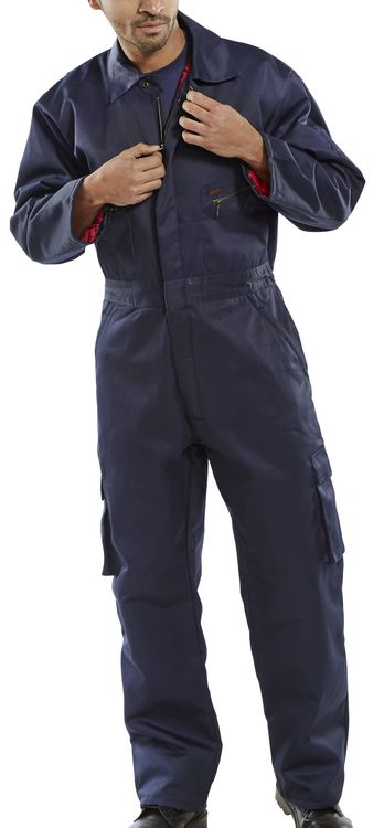 Beeswift Quilted Boilersuit Navy Blue Beeswift Quilted Boilersuit Navy Blue